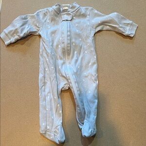 Charming Gray Moon Print Kids Footie